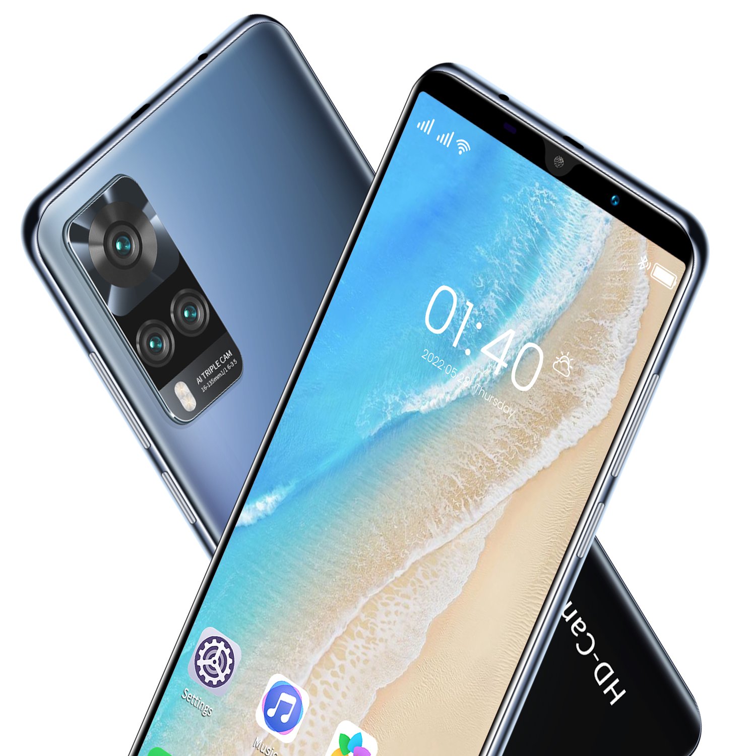 iHSDF-Y53S 12GB+512GB phones 5G android10 MEMORY 5.2 inch HD Screen Dual SIM Deca Core mobile phone