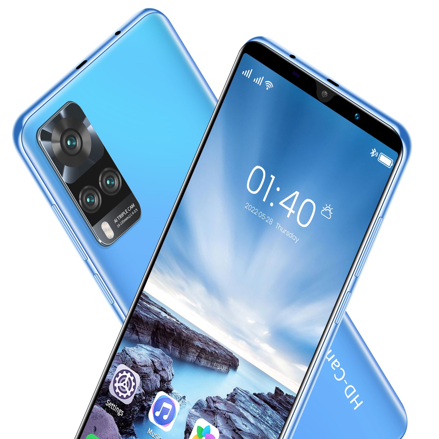 iHSDF-Y53S 12GB+512GB phones 5G android10 MEMORY 5.2 inch HD Screen Dual SIM Deca Core mobile phone