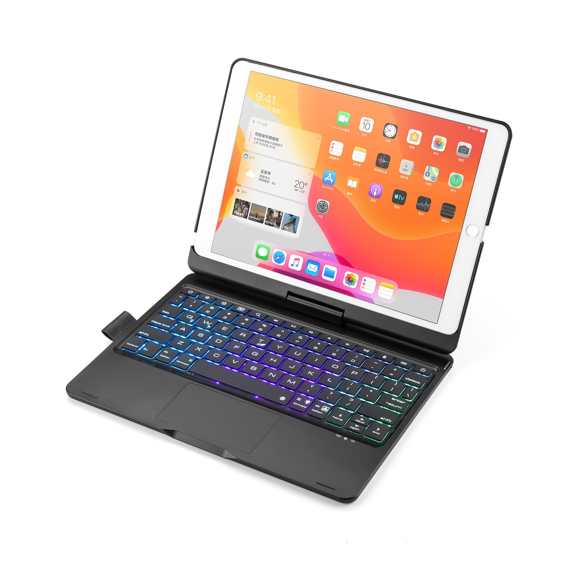 360 Degree Rotation iPad Keyboard with ABS Material Protective Case for iPad Pro 12.9