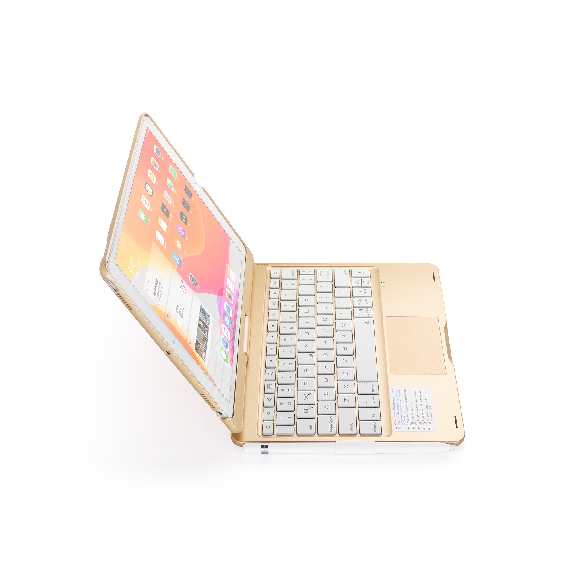 360 Degree Rotation iPad Keyboard with ABS Material Protective Case for iPad Pro 12.9