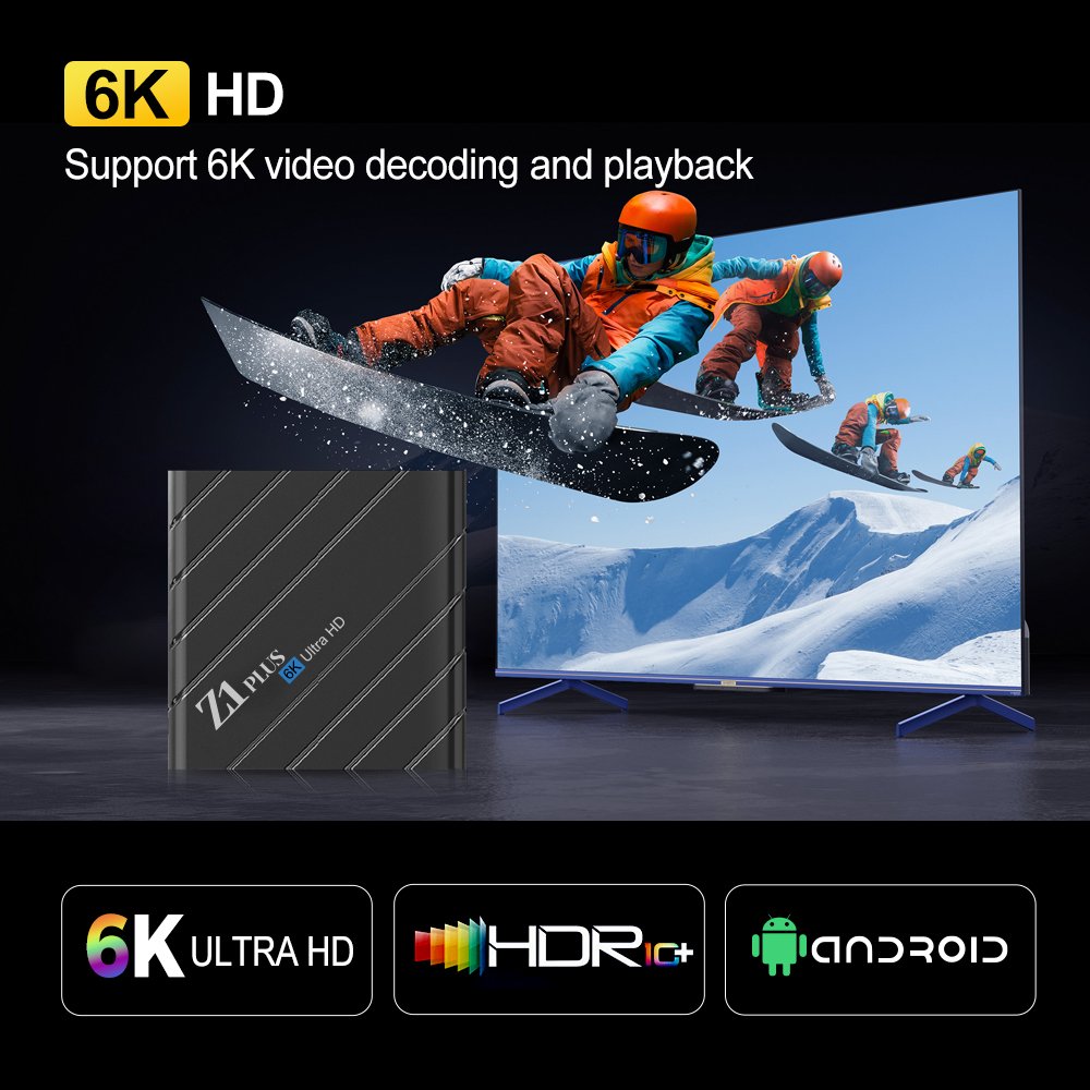 Wholesale Cheapest TV Box Android 12gb 16gb 32gb ATV Allwinner H618 with BT Voice Remote Android iptv box