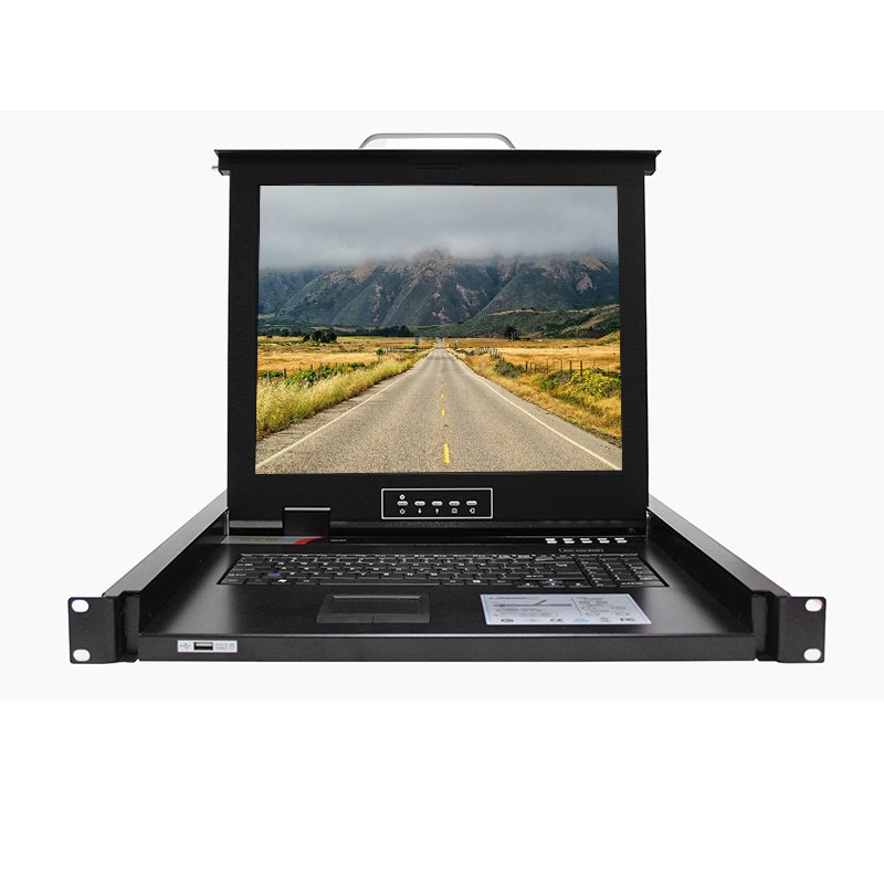 19.1 inch KVM switch led1ports/4ports/ 8 ports/16ports VGA IP access rack 1U screen ip KVM console