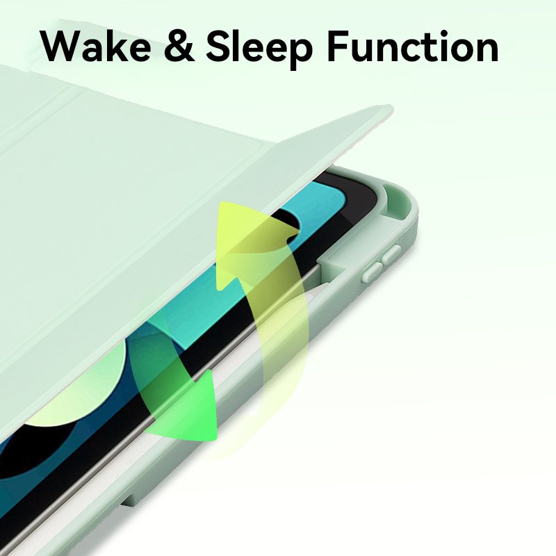 Yeedan Triple Fold Support Anti Fall Full Cover Fabric Texture Protective Case For iPad 9.7 With Pencil Slot Wack Sleep Function