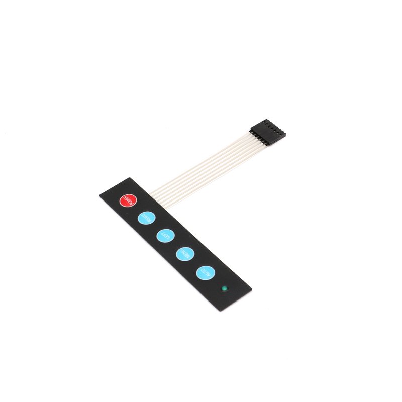 Custom 1x5 Matrix Array 5 Key Membrane Switch Keypad Keyboard Menu Auto with LED