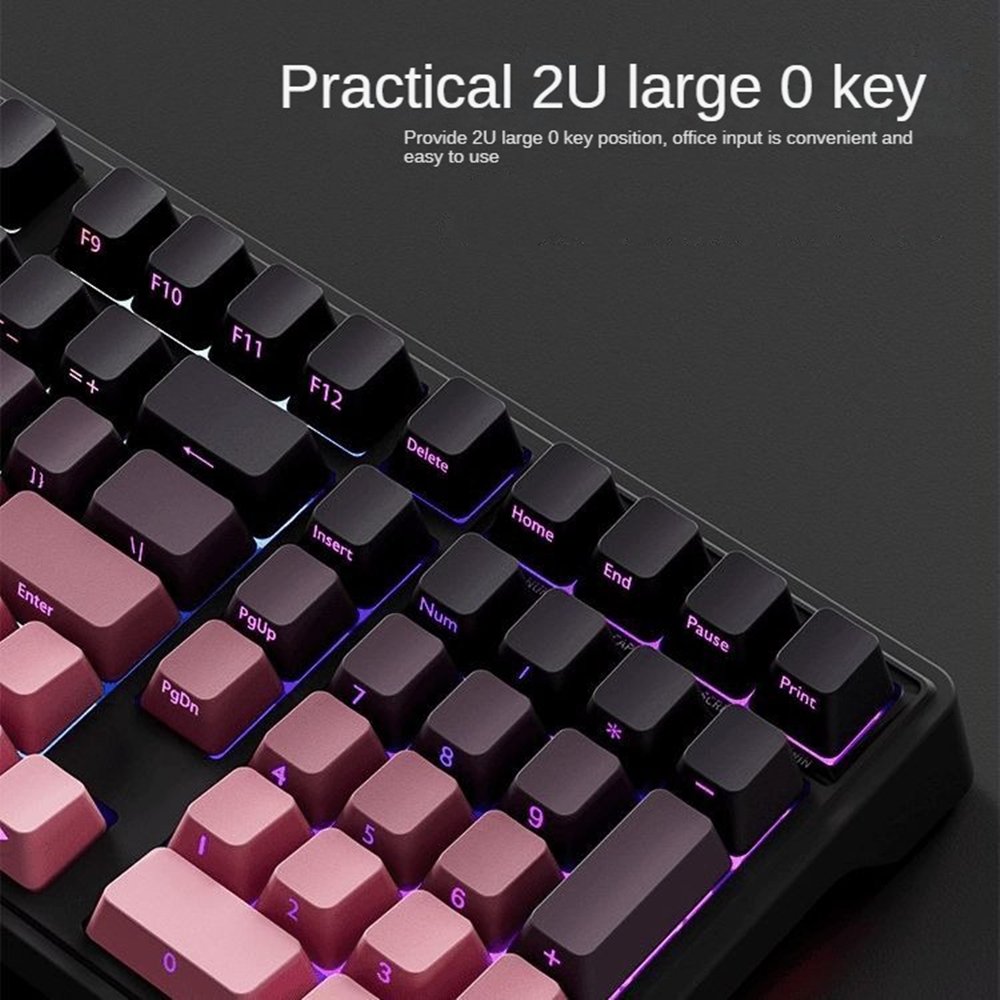 YG102 Mechanical keyboard RGB backlight Gaming Keyboard with Numberpad Lateral carving 3 modes Customized full key hot swapping