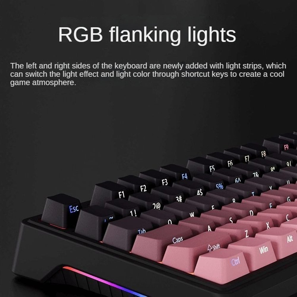 YG102 Mechanical keyboard RGB backlight Gaming Keyboard with Numberpad Lateral carving 3 modes Customized full key hot swapping