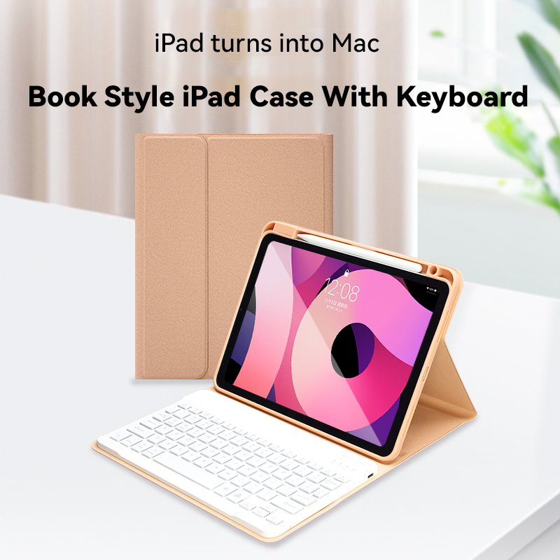 Yeedan Full Cover Anti Fall Tablet Keyboard Case For ipad 9.7inch with wireless 10 inch Detachable Magnetic Keyboard Pencil Slot