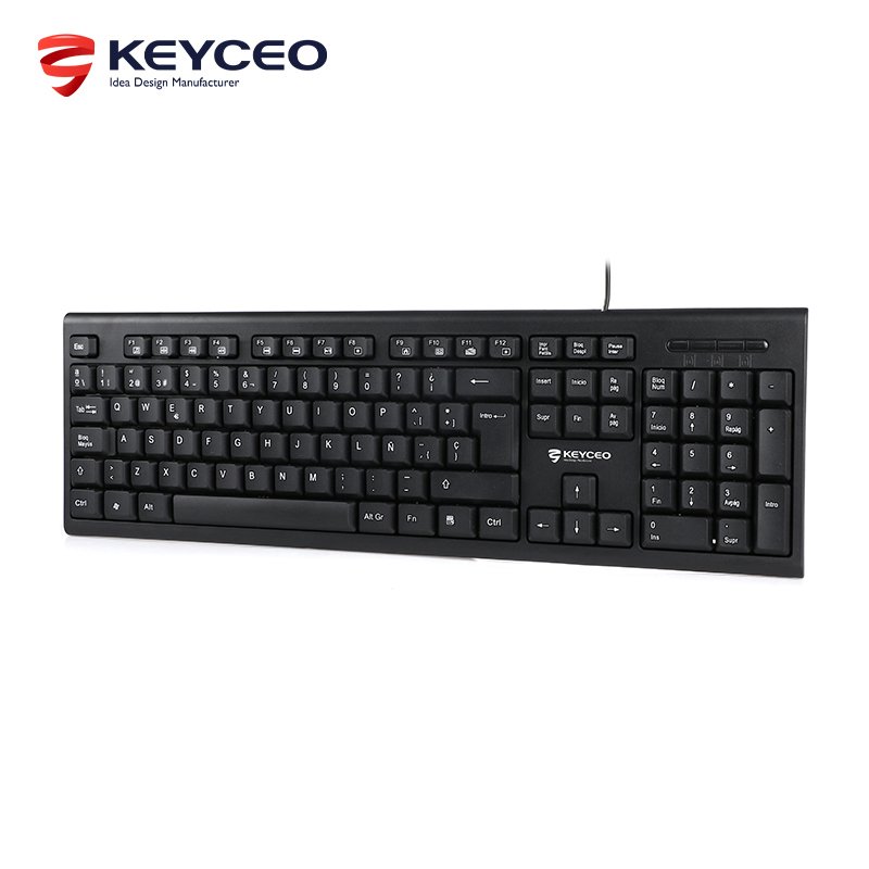 OEM office keyboard wired Ergonomic Popular plaid pattern top cover design keyboard factory Computer Usb Keyboard Custom