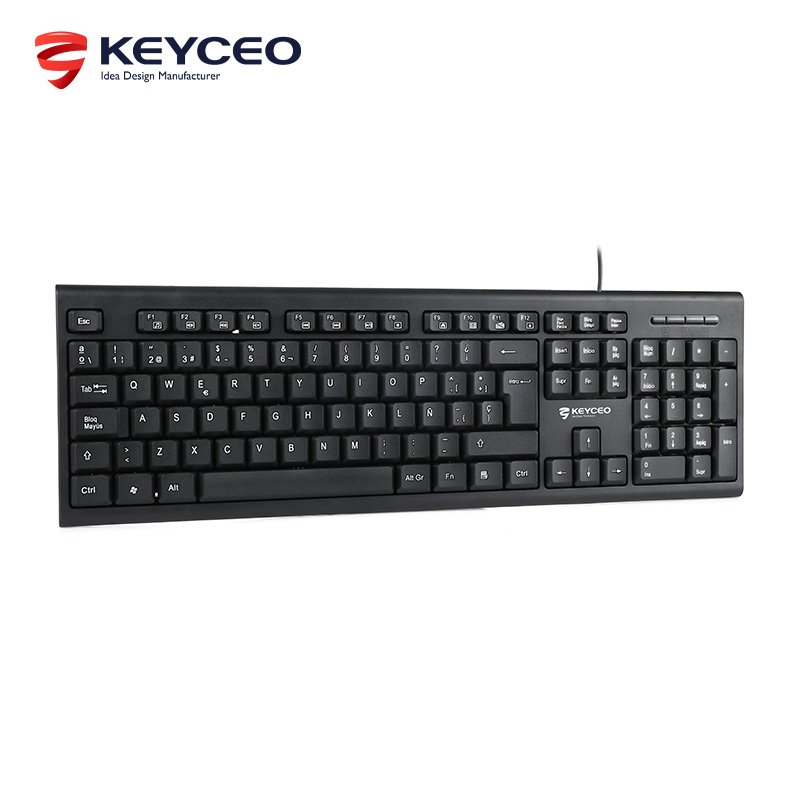 OEM office keyboard wired Ergonomic Popular plaid pattern top cover design keyboard factory Computer Usb Keyboard Custom