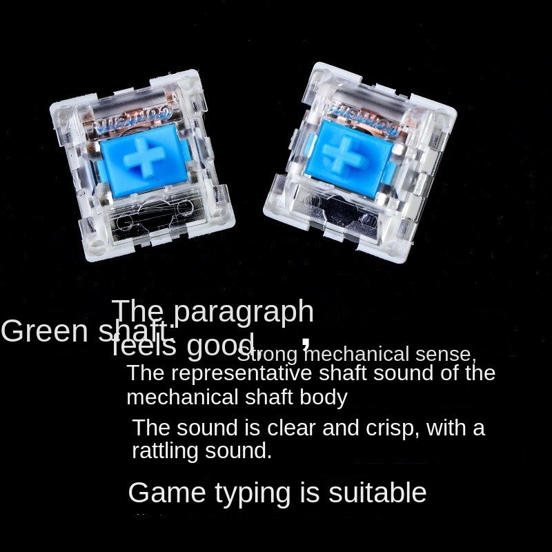Spot wholesale mechanical keyboard green black tea shaft customized DIY hot swappable cross shaft source switch factory