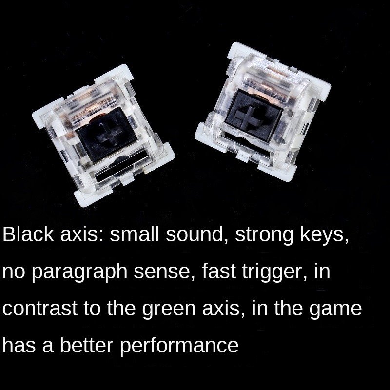 Spot wholesale mechanical keyboard green black tea shaft customized DIY hot swappable cross shaft source switch factory
