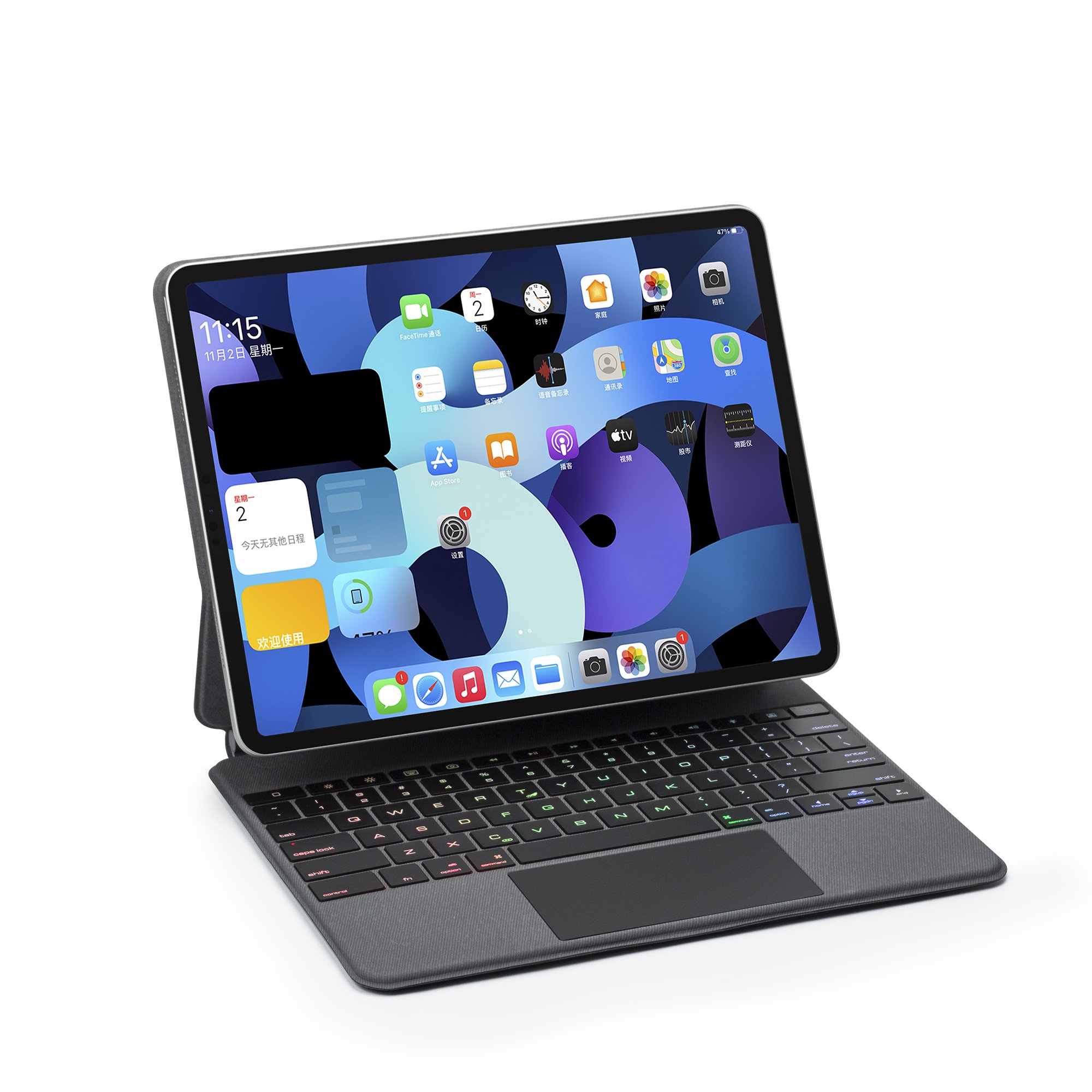 Black Magnetic Keyboard Case Fit for iPad 11 inch