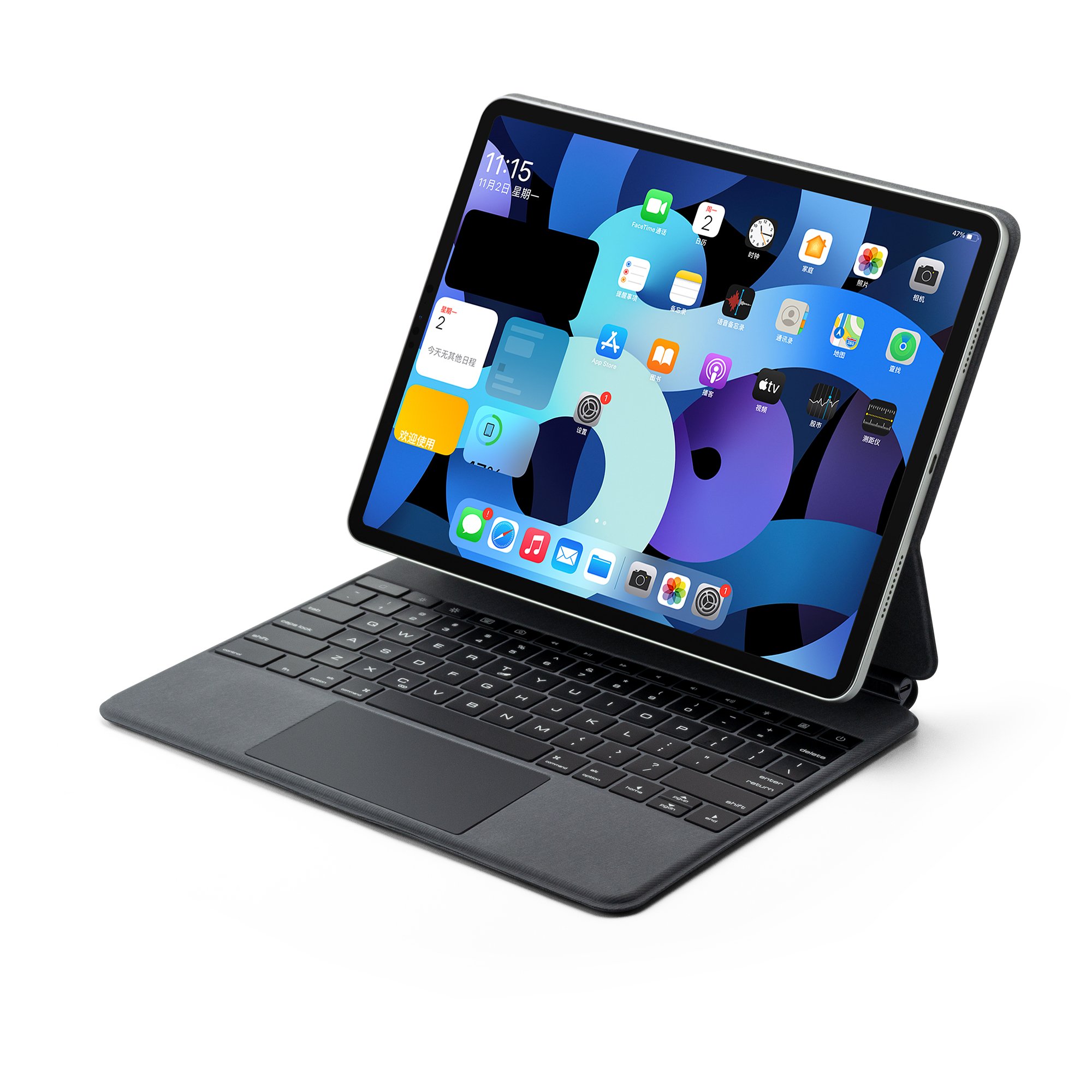 Black Magnetic Keyboard Case Fit for iPad 11 inch