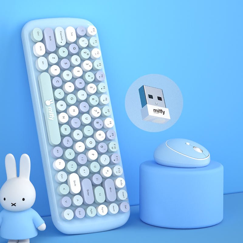 MIPOW X MIFFY 2.4Ghz Bluetooth keyboard Wireless keyboard And Mouse Combo With Mini Bluetooth keyboard