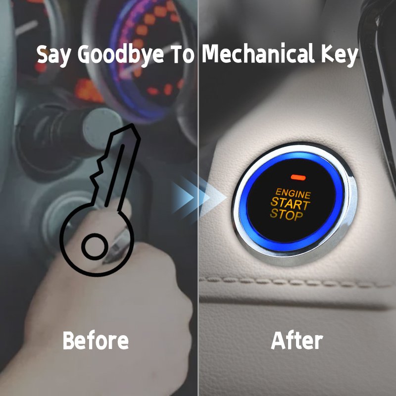 Universal Smart Key Remote Car Start stop system With Car Alarms Central Locking Anti-theft Kit for Vehicle Car Keys