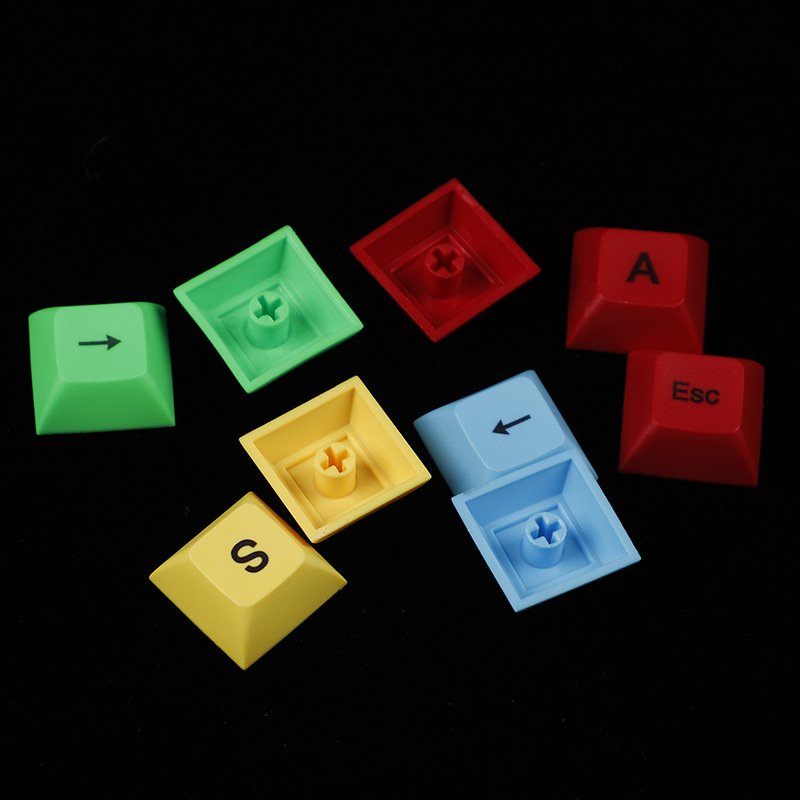 DSA Profile Wasd Directional Keys Cap Esc Pbt Thermal Sublimation Keycaps for Mechanical Keyboards Red Yellow Blue Green Keycap