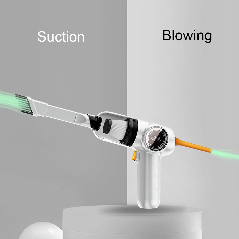 2 In 1 Small Portable USB Charging Strong Suction Wireless Electric Handheld Vacuum Cleaner For Car With Air Pump Duster Blower
