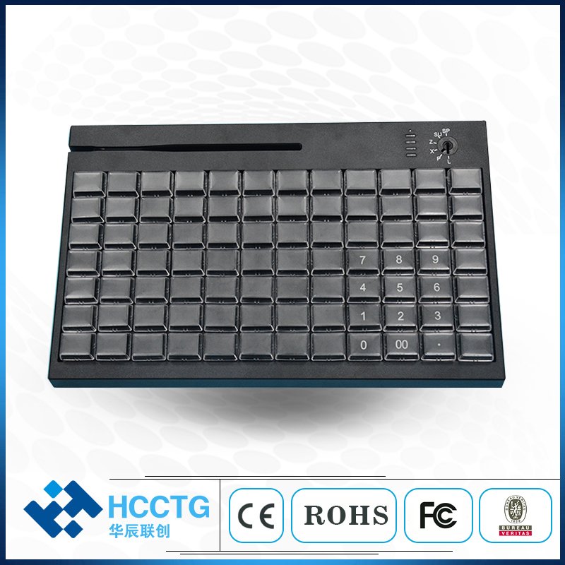 Waterproof USB 84Keys Mag-stripe Reader POS Programmable Keyboard KB84
