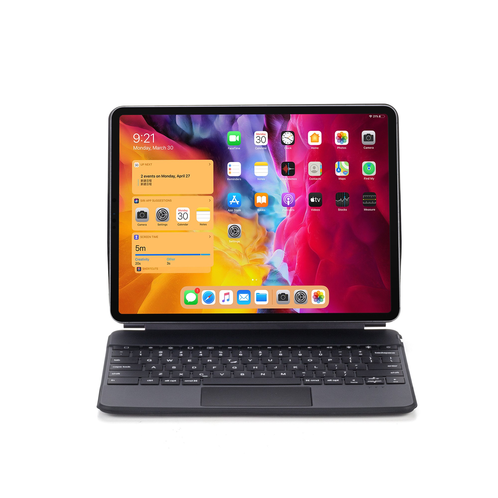 Magnetic Keyboard Travel Case For Ipad 2022/2021/2020/2018 iPadPro 12.9" Case Ipad Case Keyboard Touchpad Keyboard Cover German