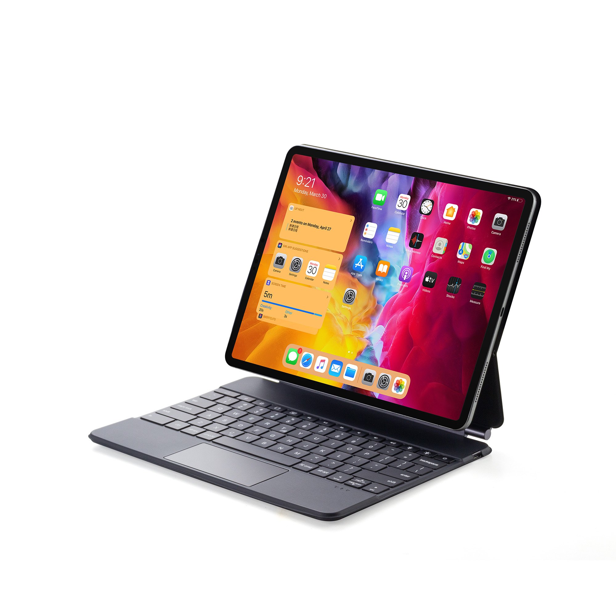 Magnetic Keyboard Travel Case For Ipad 2022/2021/2020/2018 iPadPro 12.9" Case Ipad Case Keyboard Touchpad Keyboard Cover German