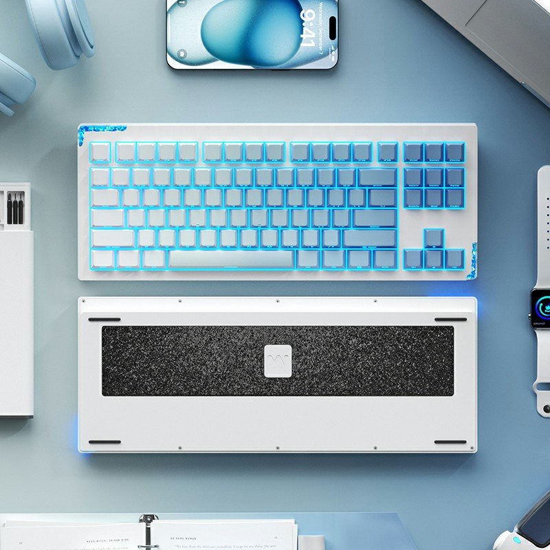 New Arrival Weikav Stars80 Aluminum CNC Three Modes Bluetooth 2.4G RGB Backlight Hot-Swappable Keyboard and Keyboard Kit