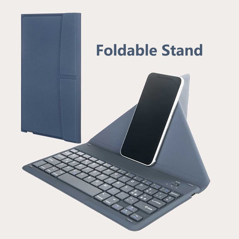 MINI Universal Ultra Light Slim Folding Cover Case Wireless Keyboard for iOS iPad android Tablets with Protection Case Stand