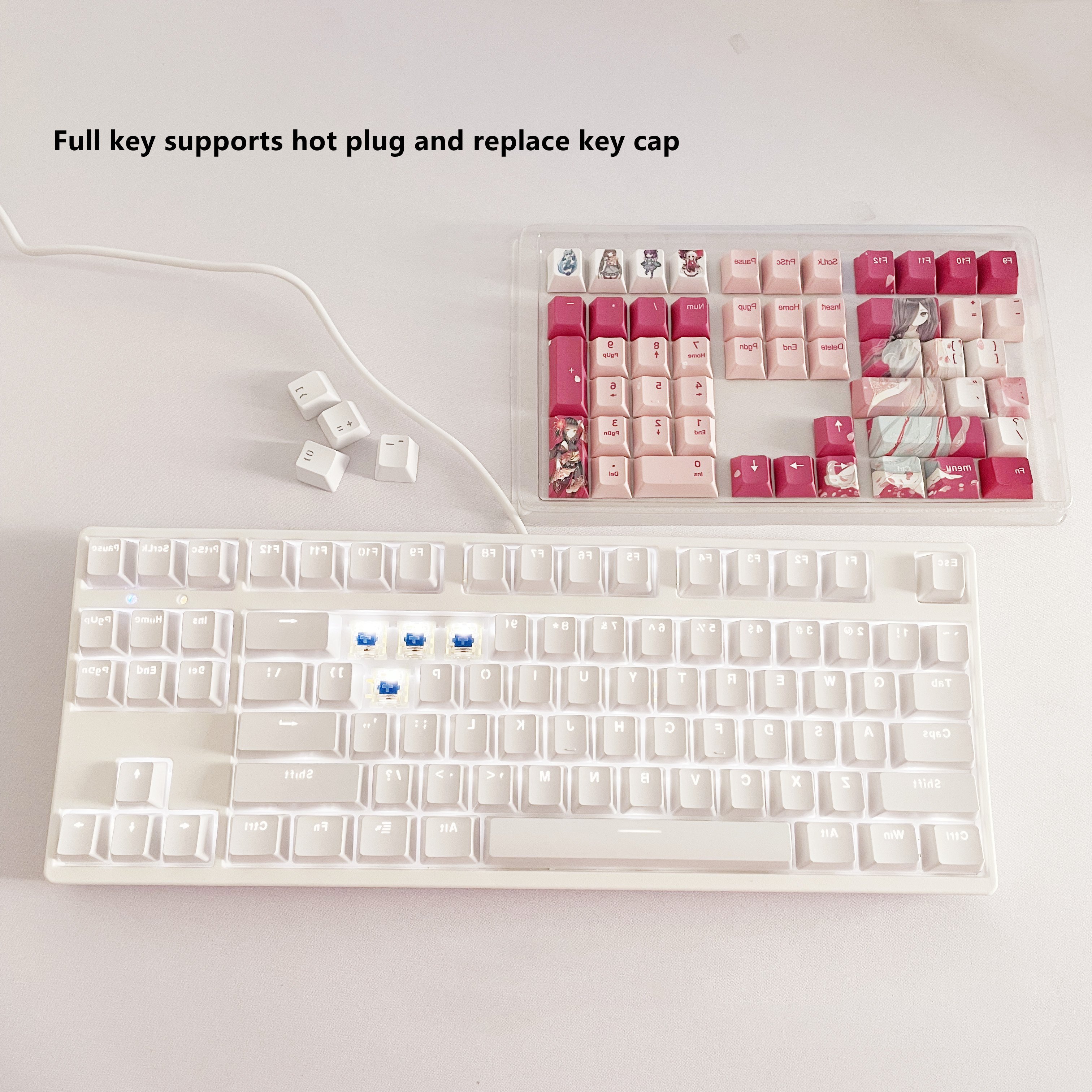 Wired type-C lighting switch game mechanical keyboard Office Game Rgbkeyboard