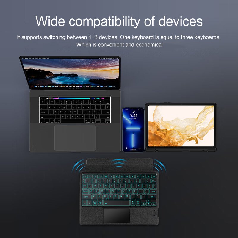 Trifold Flip Case Silicone Ultra Slim Tablet Covers For Samsung Galaxy Tab S9 Plus S9 Ultra 2023 S7 FE S6 Lite S8 Plus