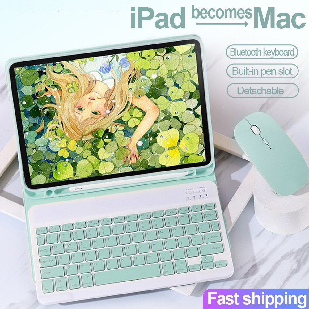 Russian Spanish Arabic Backlit Keyboard Case For iPad 10.2 9th 8th 7th Gen Air 3 4 4th Pro 11 2021 10.5-Tablet Covers Cases