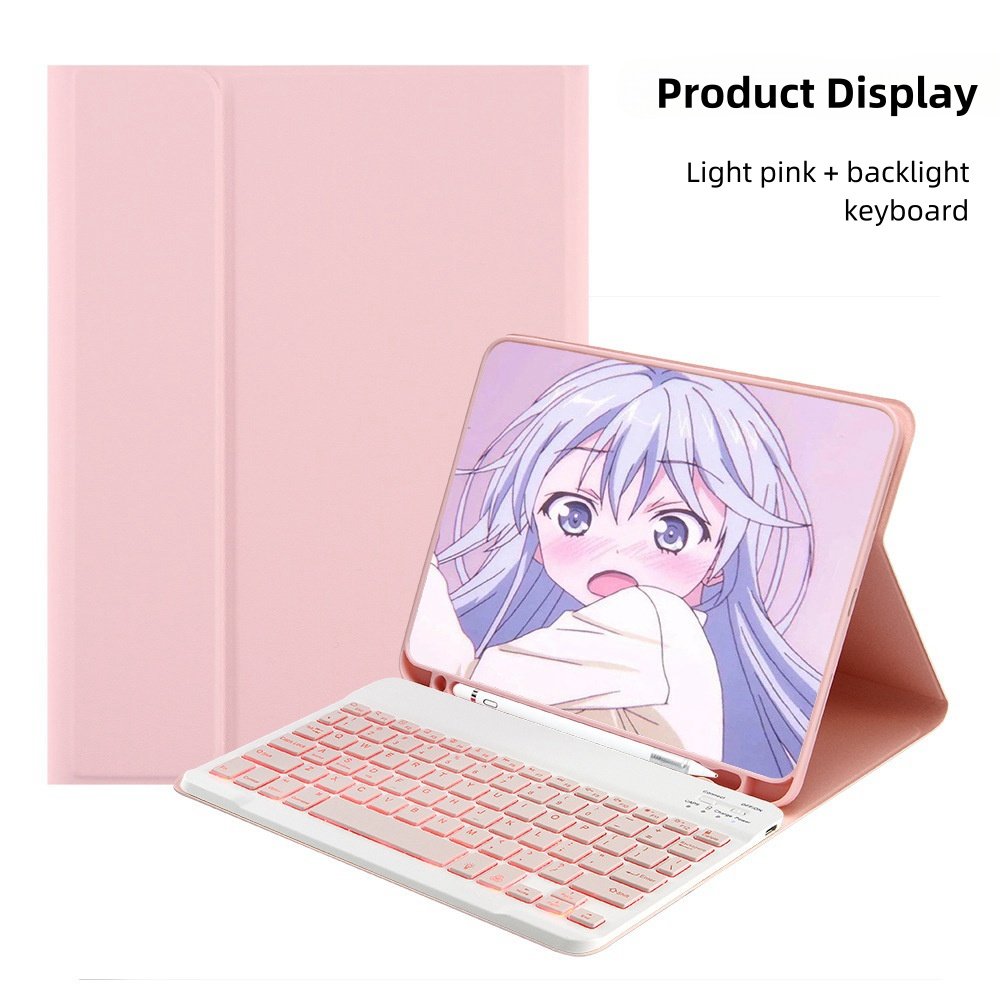 Russian Spanish Arabic Backlit Keyboard Case For iPad 10.2 9th 8th 7th Gen Air 3 4 4th Pro 11 2021 10.5-Tablet Covers Cases