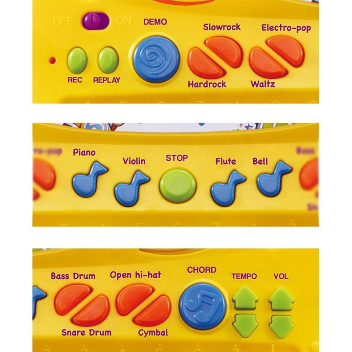 32 Key Kids Electronic Piano Keyboard Unisex Plastic Toy ABS 2 to 4 Years,5 to 7 Years Plastic Microphone Toy for girls