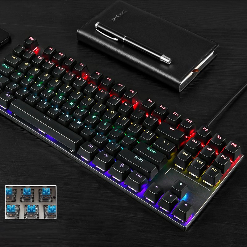 RGB Color Gaming keyboard USB Wireless Mechanical keypads & keyboards desktop Computer laptop Mouse combos kit and keycap cover