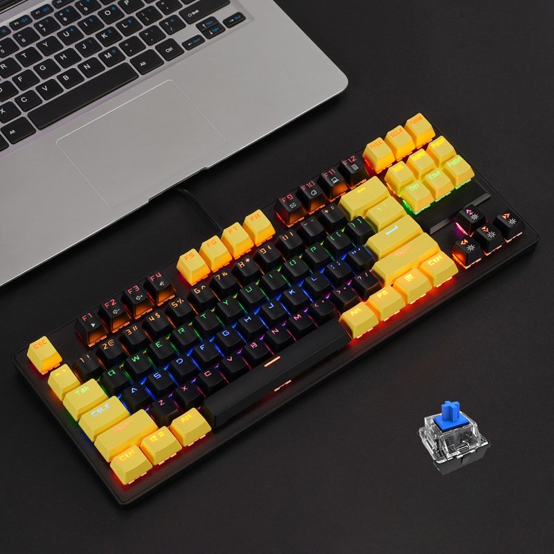 RGB Color Gaming keyboard USB Wireless Mechanical keypads & keyboards desktop Computer laptop Mouse combos kit and keycap cover