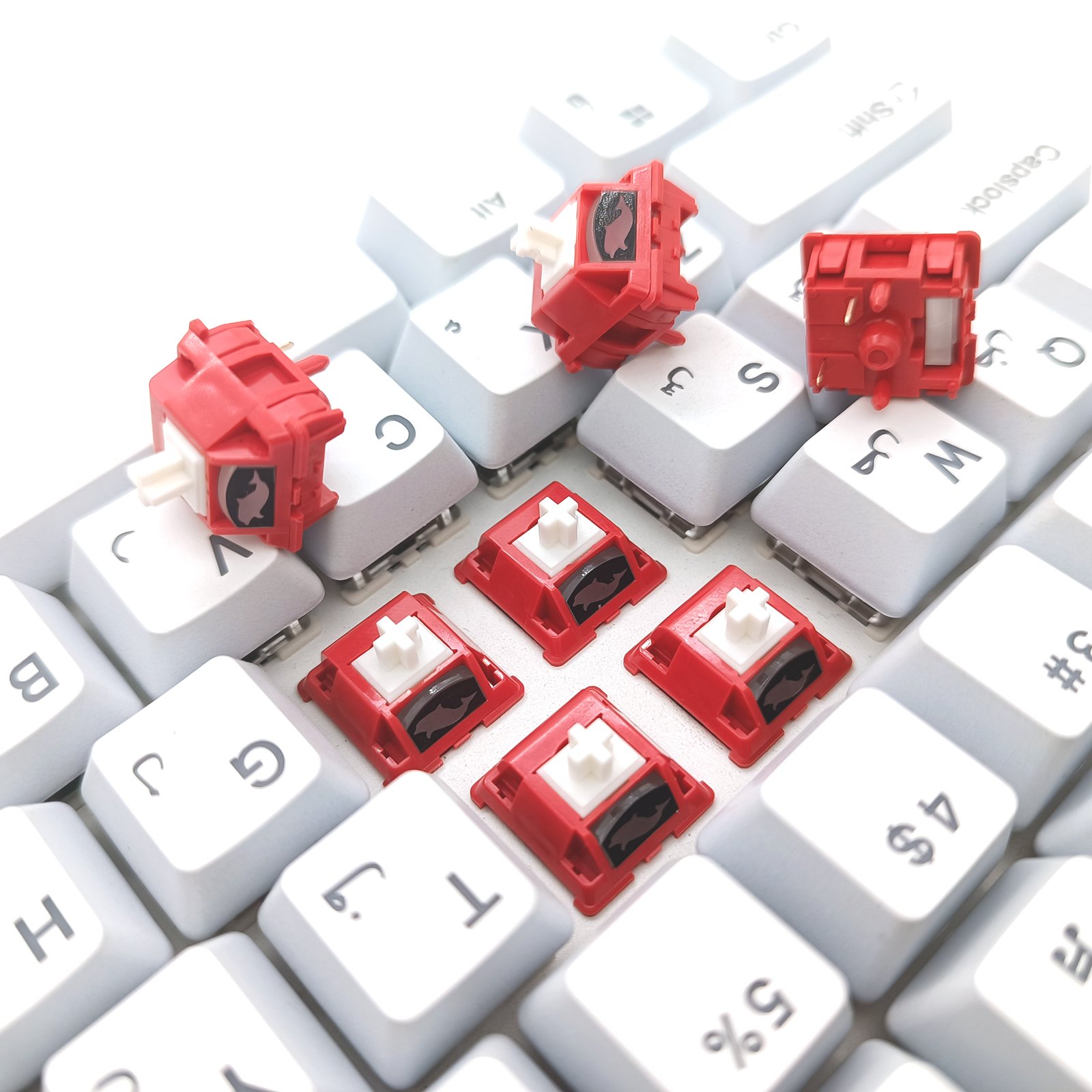 Tecsee 2023 New Arrival Christmas Switches 63.5g 5 Pin DIY RGB Hot Swap Customized linear Christmas Mechanical Keyboard Switches
