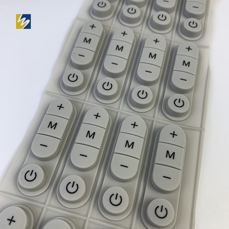 Custom Silicone Rubber Products Keypad Silicone Key Cover Remote Control Keypad for Home Appliances