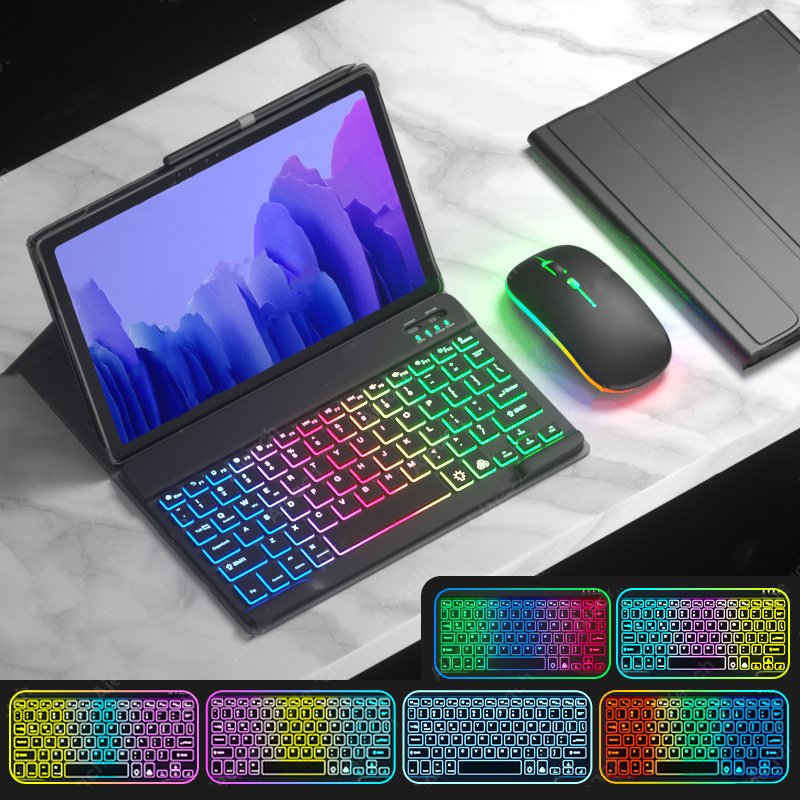 Suitable for Xiaoxin 10.6 leather case Lenovo pad 11 inch protective case RGB Bluetooth keyboard j606 magnetic suction