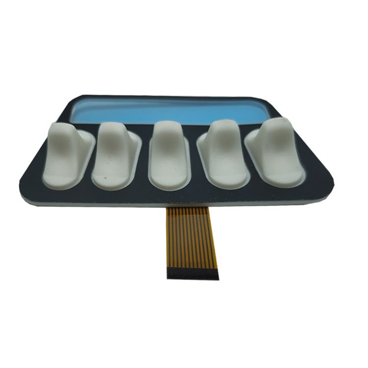 Custom High Quality Professional Silicone Rubber Power Button with flat circuit layer