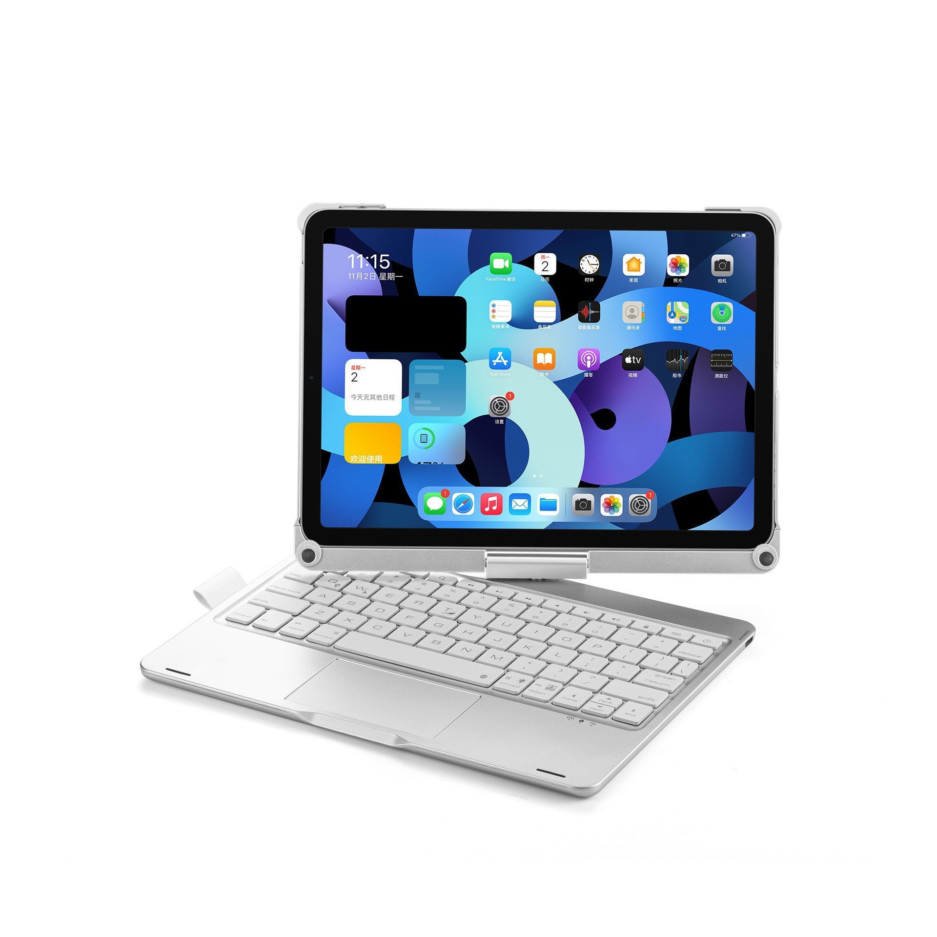 Wireless Foldable Keyboard Adjustable 360 Degree Rotating Stand Cover Case Touchpad Keyboard For Ipad 10.2inch Pro 12.9 inch