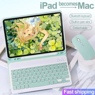 Wireless Foldable Keyboard Adjustable 360 Degree Rotating Stand Cover Case Touchpad Keyboard For Ipad 10.2inch Pro 12.9 inch