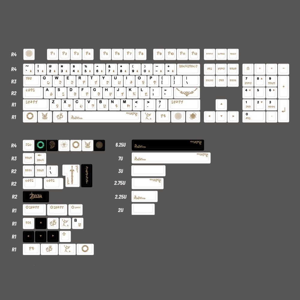 Anime Zelda Tears of the Dragon theme Keycaps PBT Cherry Profile Dye Sublimation 140 Keys For MX Switch Mechanical Keyboard