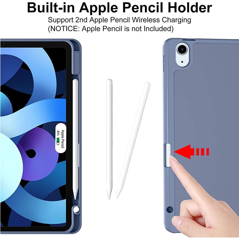 Tablet Leather Case for iPad 10.9\" 2020 & iPad Air 4 10.9\" Soft Pencil Holder Cover