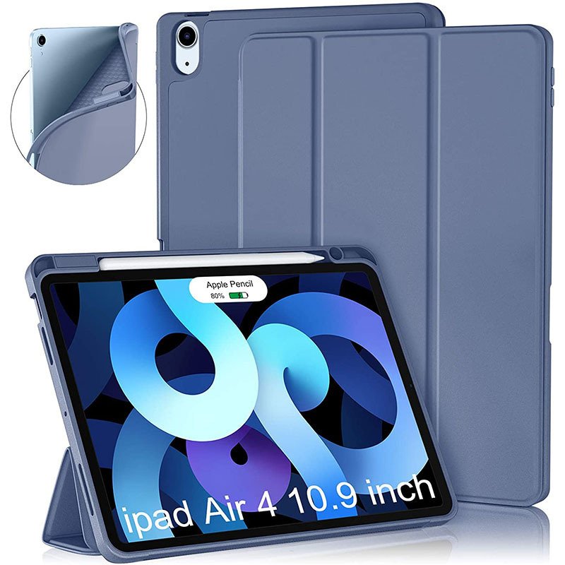 Tablet Leather Case for iPad 10.9\" 2020 & iPad Air 4 10.9\" Soft Pencil Holder Cover