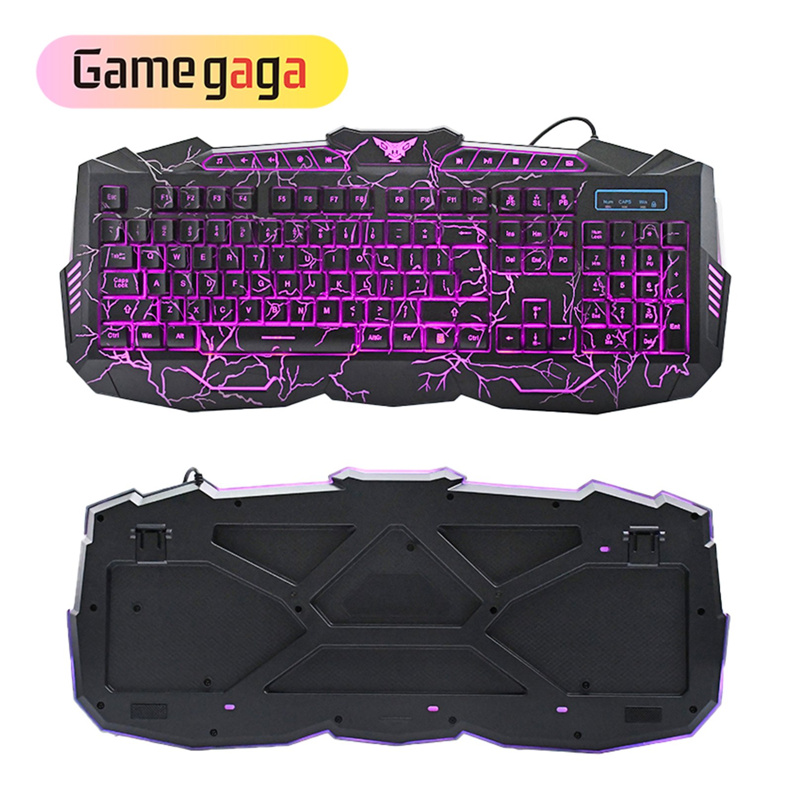 V100 Keyboard OEM LED Tri-Color Backlit crack PC Computer USB Gaming Keyboard and mouse combos