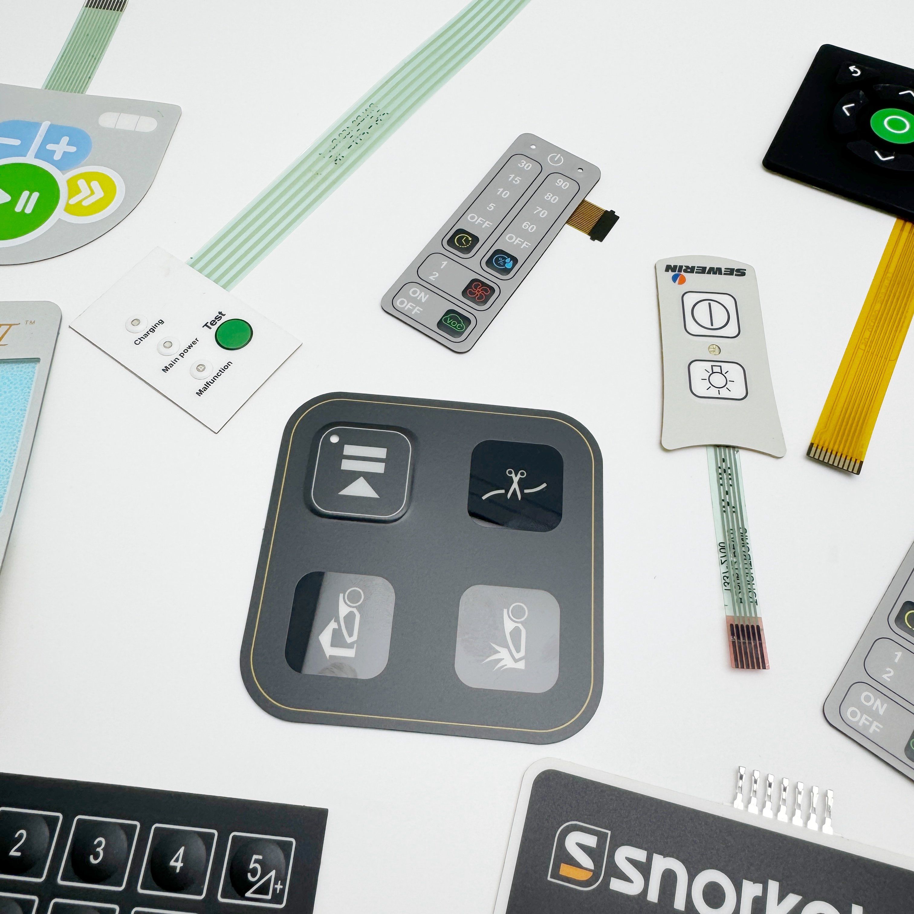 Custom Membrane switch Buttons keyboard/keypad Designed For Optimal Conductive Transmission, Customizable LOGO Size And Colors