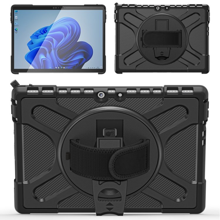 Shockproof Silicone Protective tablet Cover For Microsoft Surface Pro 9 8 6 5 4 Hand Strap Rotating Kickstand Tablet PC Case