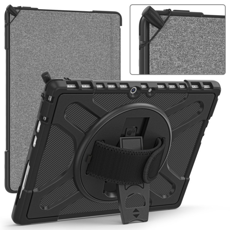 Shockproof Silicone Protective tablet Cover For Microsoft Surface Pro 9 8 6 5 4 Hand Strap Rotating Kickstand Tablet PC Case