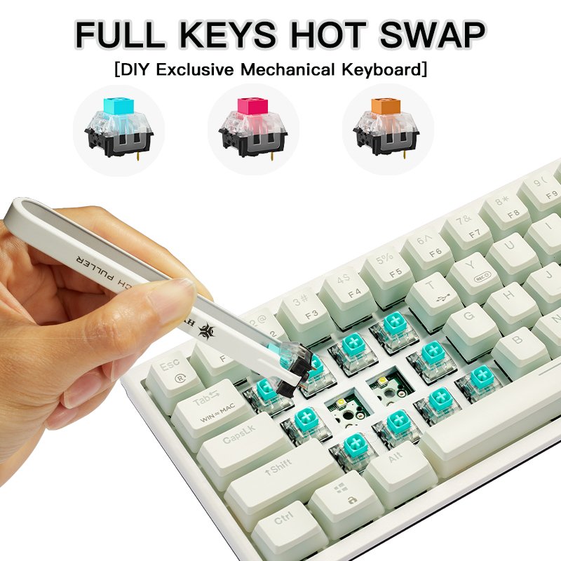 104 Keys USB Type-C Wired Computer Mechanical Rgb Multimedia Backlit ABS Hot Swap Keycap Gaming Mechanical Keyboard