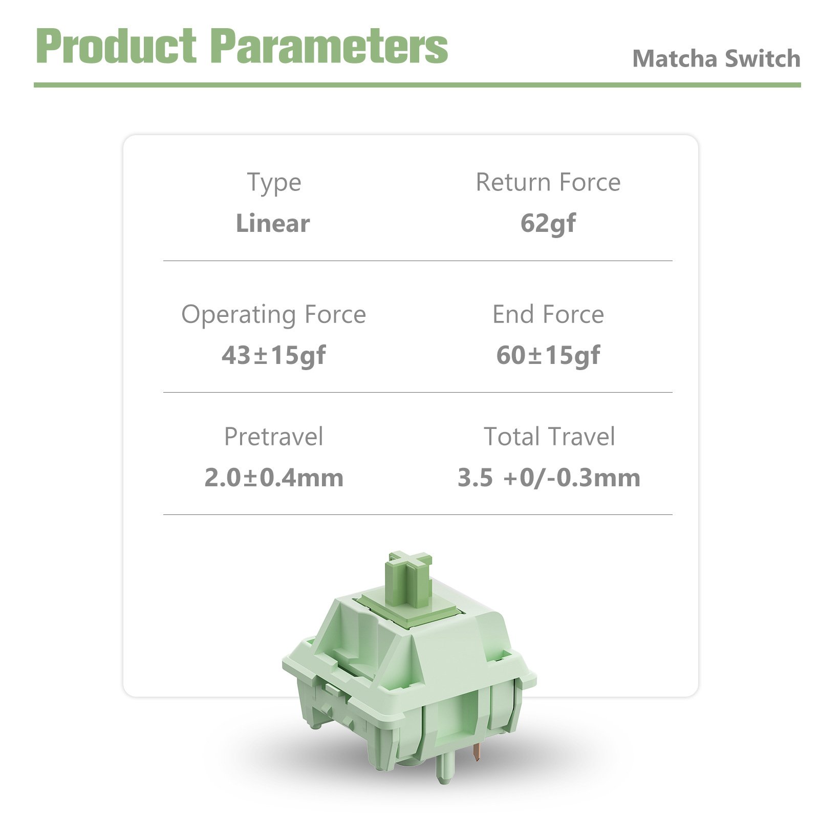 FEKER Matcha/Matcha V2 Keyboard Switch Linear Switches for Mechanical Gaming Keyboard
