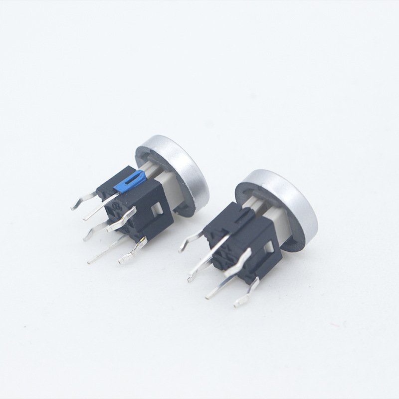 10x10mm Illuminated mini Tactile Switch 4 Pin Tact Switch With LED SMD Terminal Customize various logo button caps