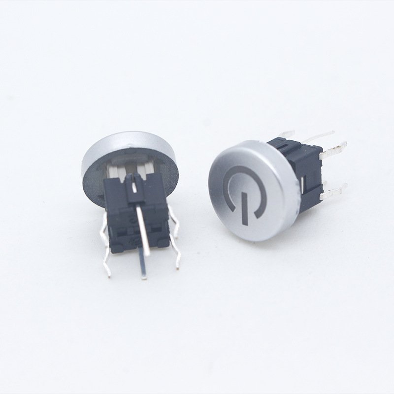 10x10mm Illuminated mini Tactile Switch 4 Pin Tact Switch With LED SMD Terminal Customize various logo button caps